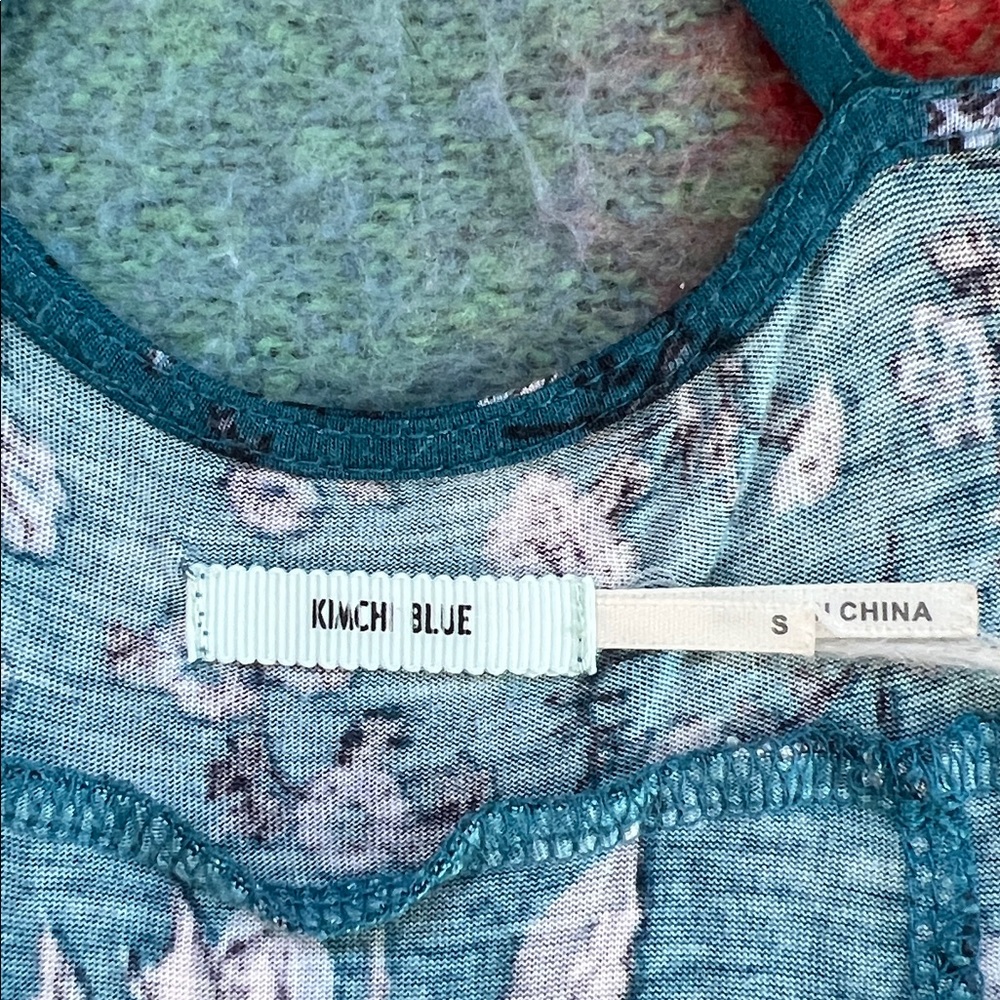 Kimchi Blue Teal Floral Cami - Picture 2 of 3